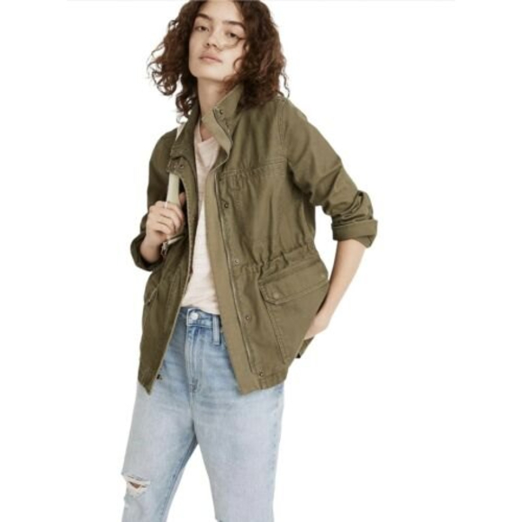 Madewell Jackets & Blazers - Madewell Women's Olive Green Utility Jacket Denim Dispatch Military Size Medium